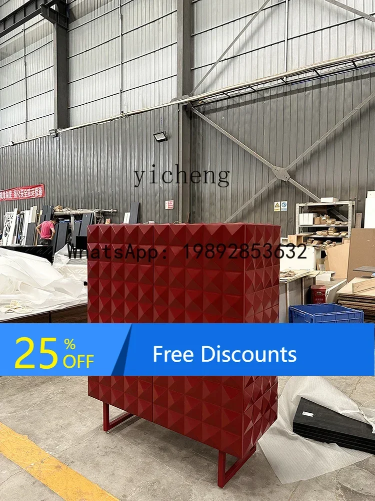 

creative dining side cabinet entry China red shoe cabinet foyer light luxury partition entrance living room side cabinet