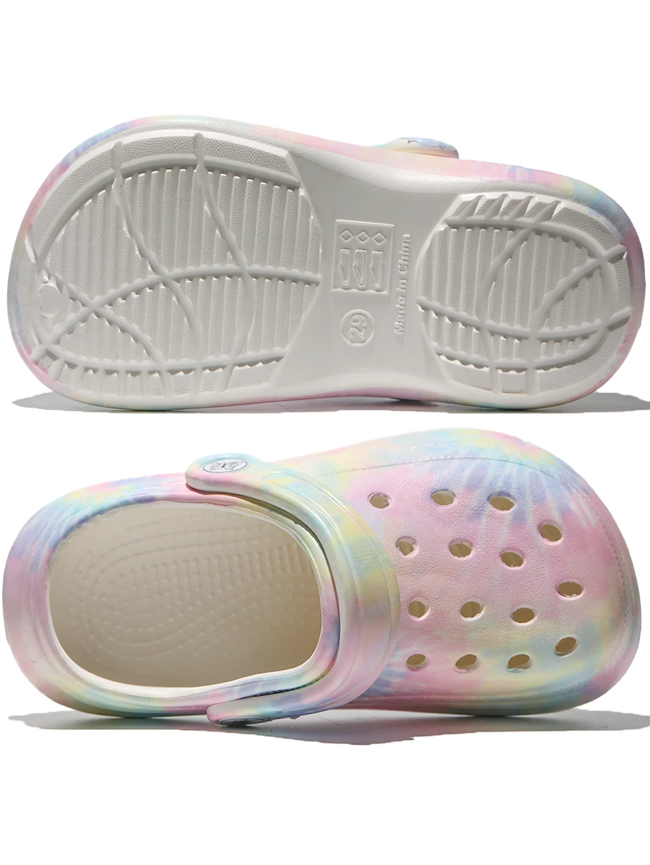 Kinder Slip-On Clogs und Pantoletten - Atmungsaktive, Wasserdichte EVA-Gartenschuhe mit Dekorativer Kette für Strand und Alltag 168 – Detail 10