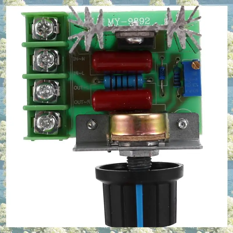 2 pces controlador de velocidade para motor ac ac ac 220v 2000w tiristor controle de velocidade do motor controlador de potência ajustável