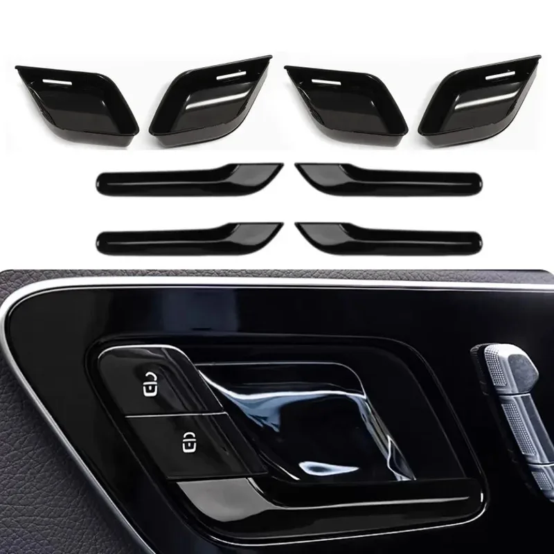 Car Inner Door Handle Bowl Decor Cover Sticker For Mercedes Benz C E S GLC EQE EQS W206 W223 X254 W214 2021-2024
