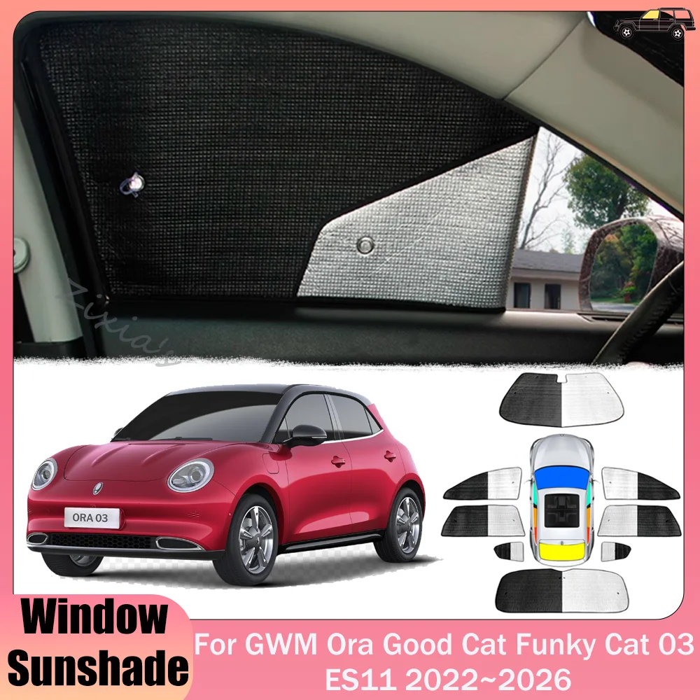 

For GWM Ora Good Cat Funky Cat 03 2022~2026 2025 Car Windows Aluminum Foil Sunshade Skylight Windshield Sun Shade Accessories
