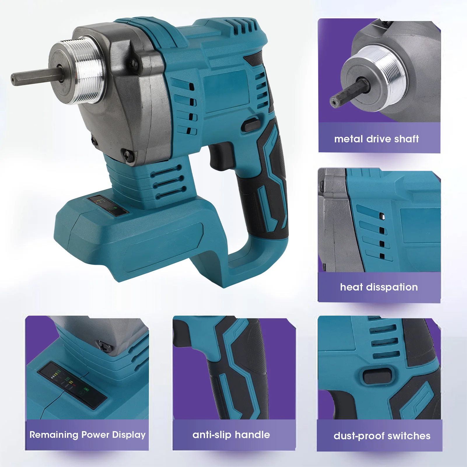 يده الكهربائية ملموسة هزاز يده الكهربائية هزاز الخرسانة المحمولة اللاسلكي ملموسة هزاز ل BL1830 18 فولت 800 واط