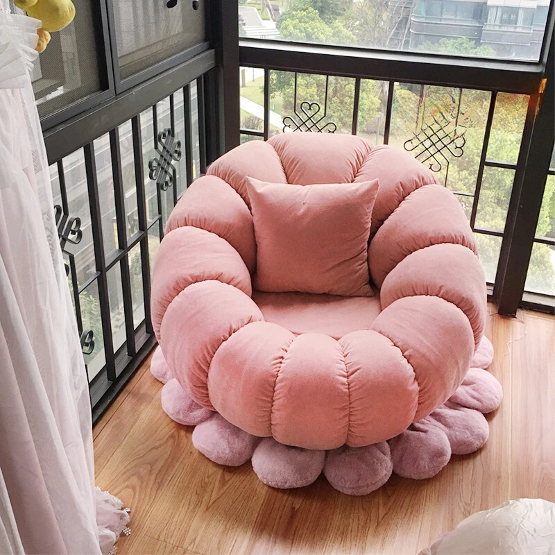 Lazy sofa Internet celebrity tatami pumpkin chair girl cute bedroom single backrest balcony casual reclining chair