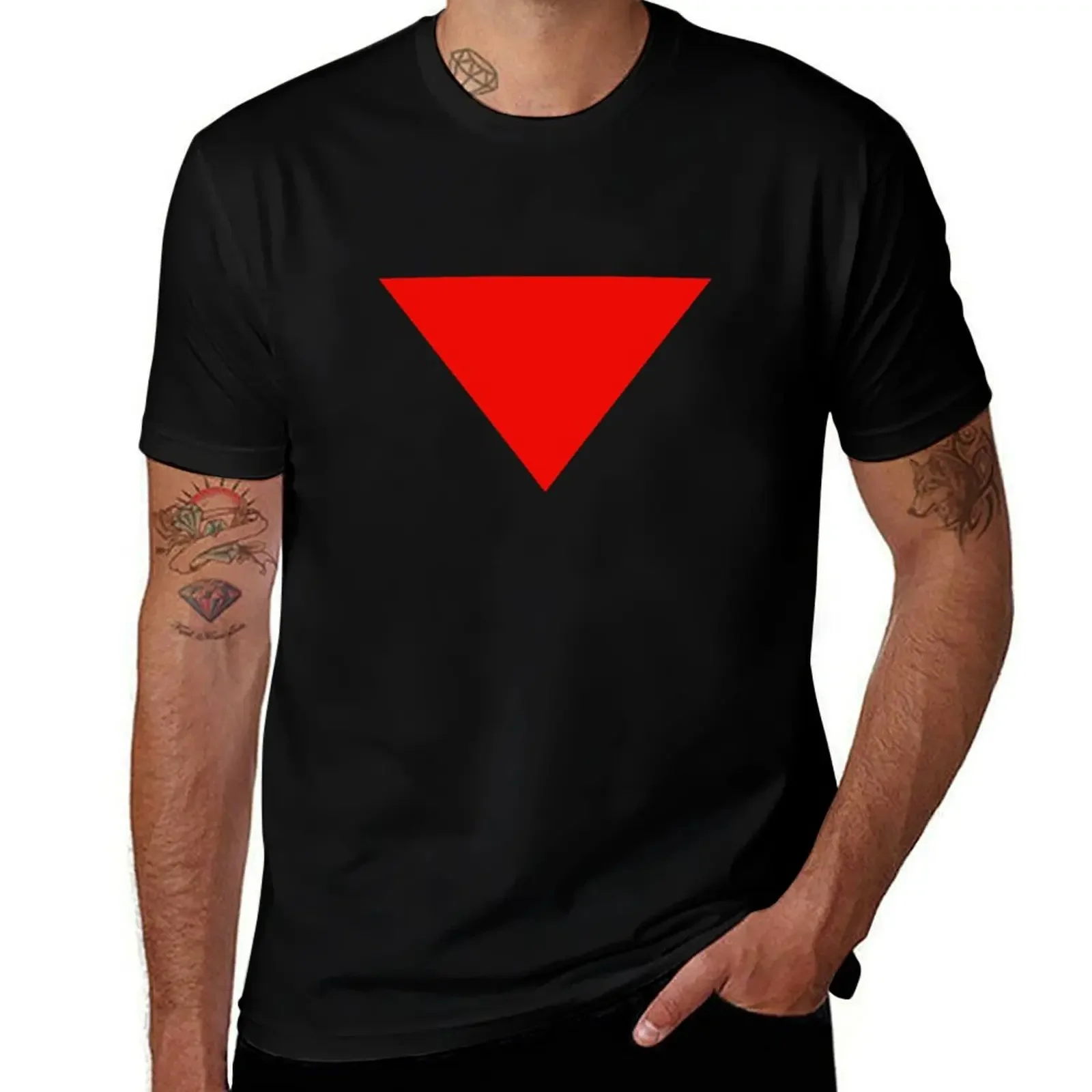 

Inverted Red Triangle Upside Down Geometric Form T-Shirt custom shirt oversized t shirt plain t shirts for men graphic