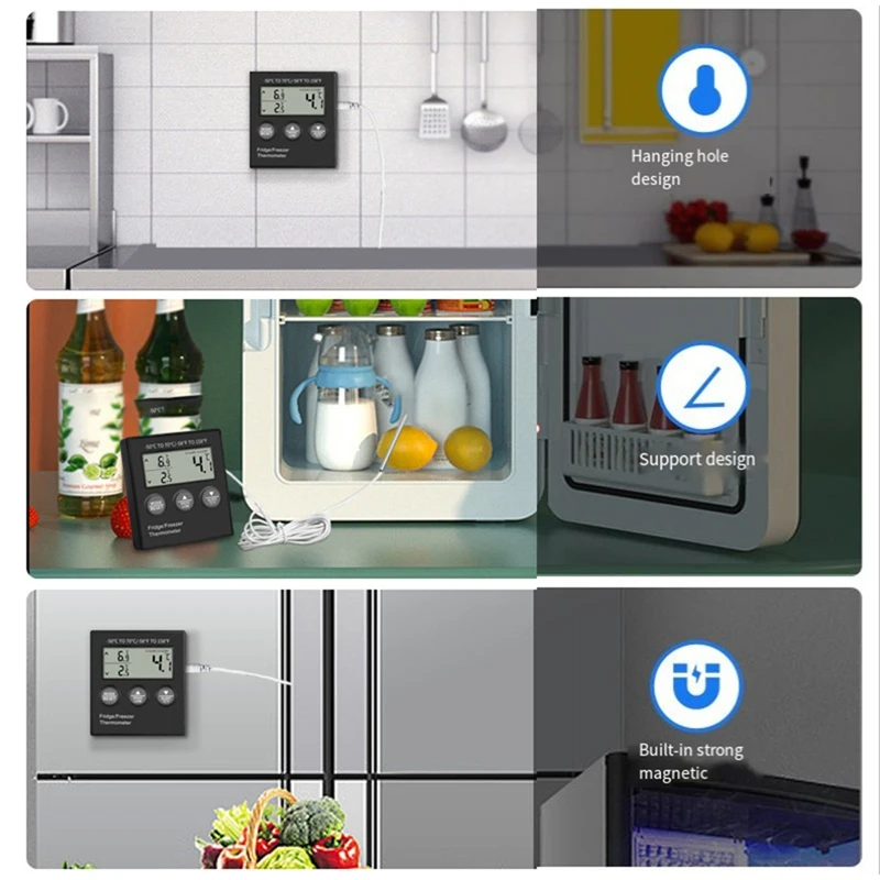 Therye.com numérique électronique pour mini réfrigérateur domestique, alarme de température haute et basse, thermoandreElectronic,-50-70 ℃