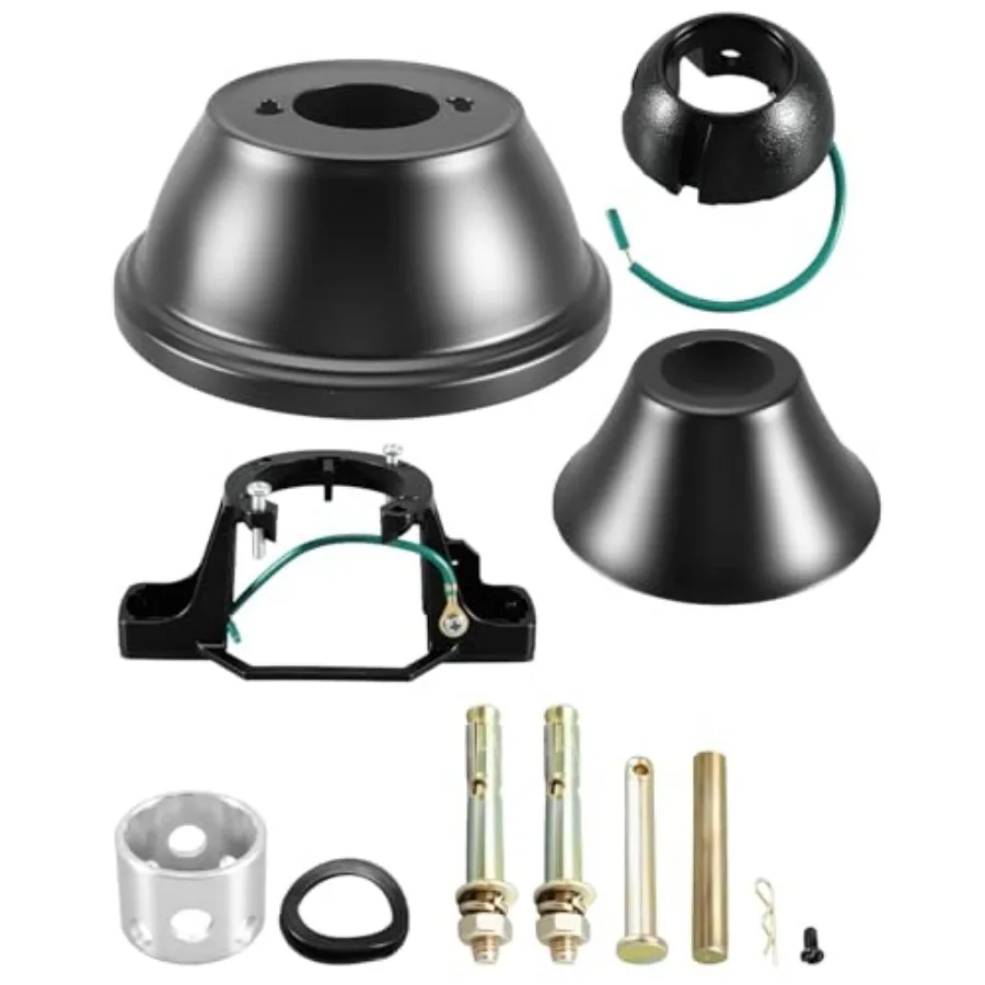 

5 PCS Fan Sloped Ceiling Kit, Universal Sloped Ceiling Fan Adapter for 1In Diameter Rod, Included Mounting Bracket Hanger Ball