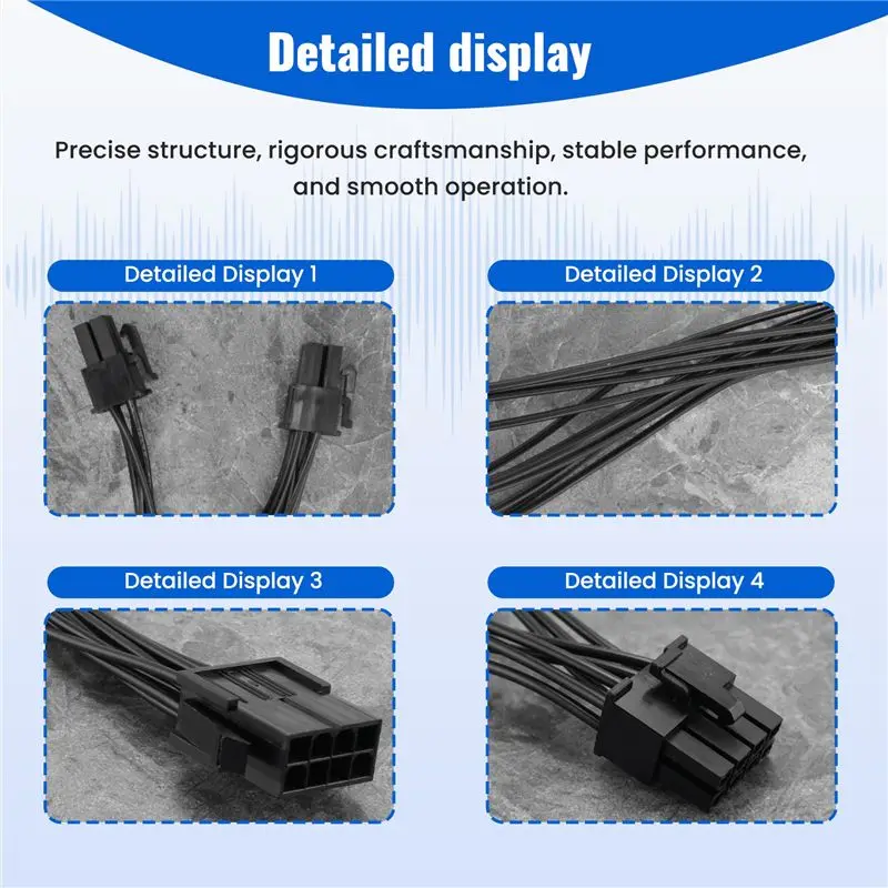 A01E-CPU 8 Pin Female To CPU ATX 8Pin + ATX 4 Pin Male Power Supply Converter Adapter Extension Cable