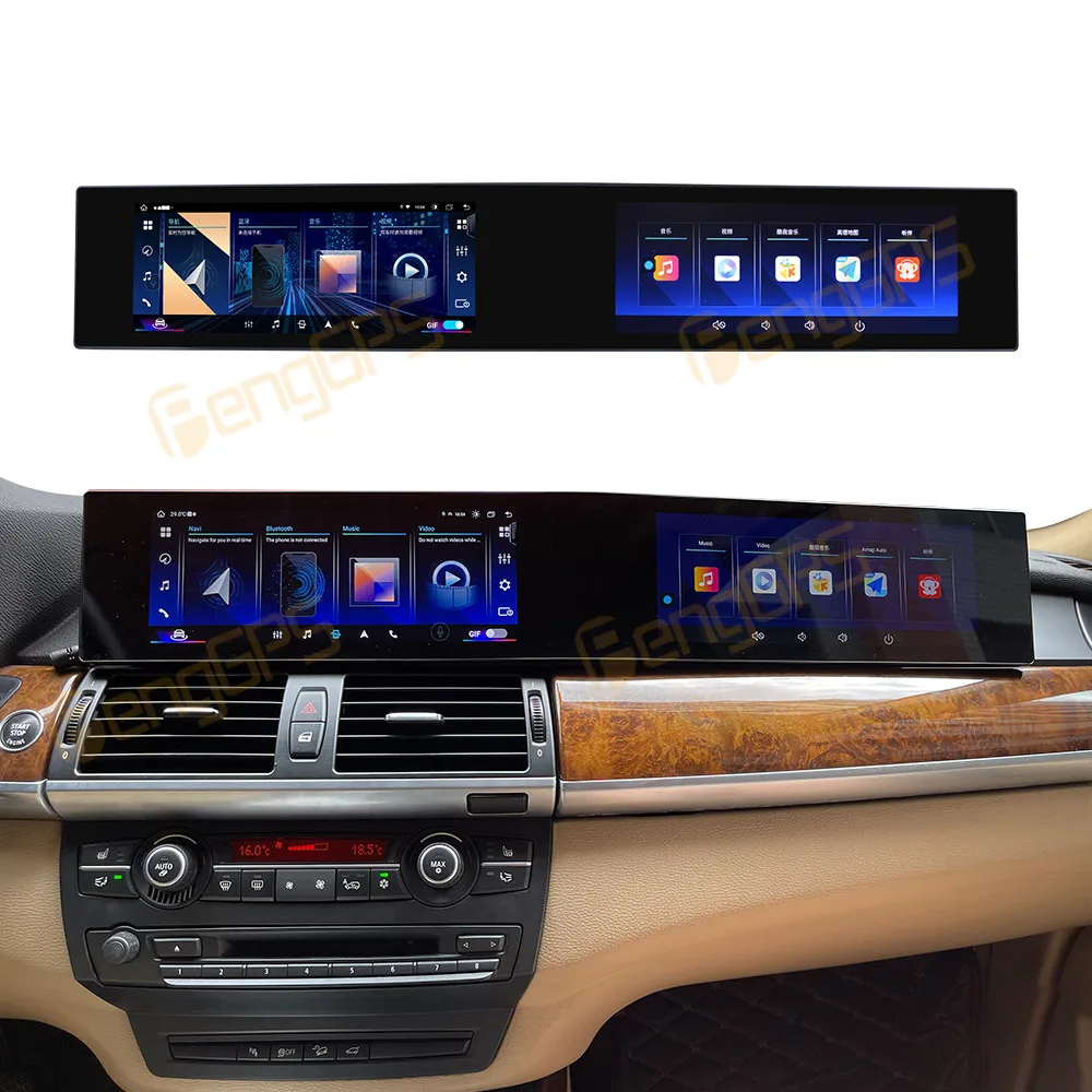 12.3 Inch Carplay For BMW X5/X6 E70/E71 CIC 2007-2013 Android 13 Car GPS Navigation Multimedia Player Auto Stereo Car Radio
