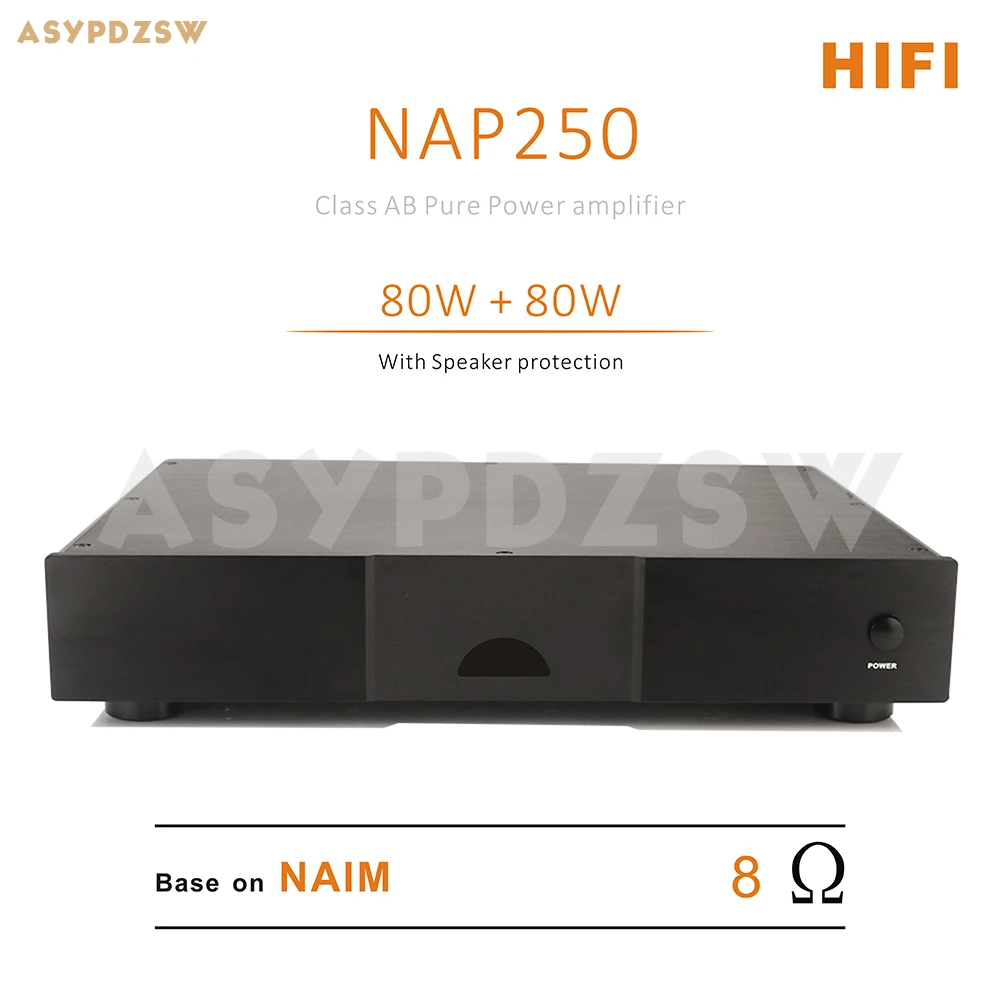 HIFI NAP250 Power Amplifier Base On UK NAIM with SPK Protection 80W+80W 8 Ohm