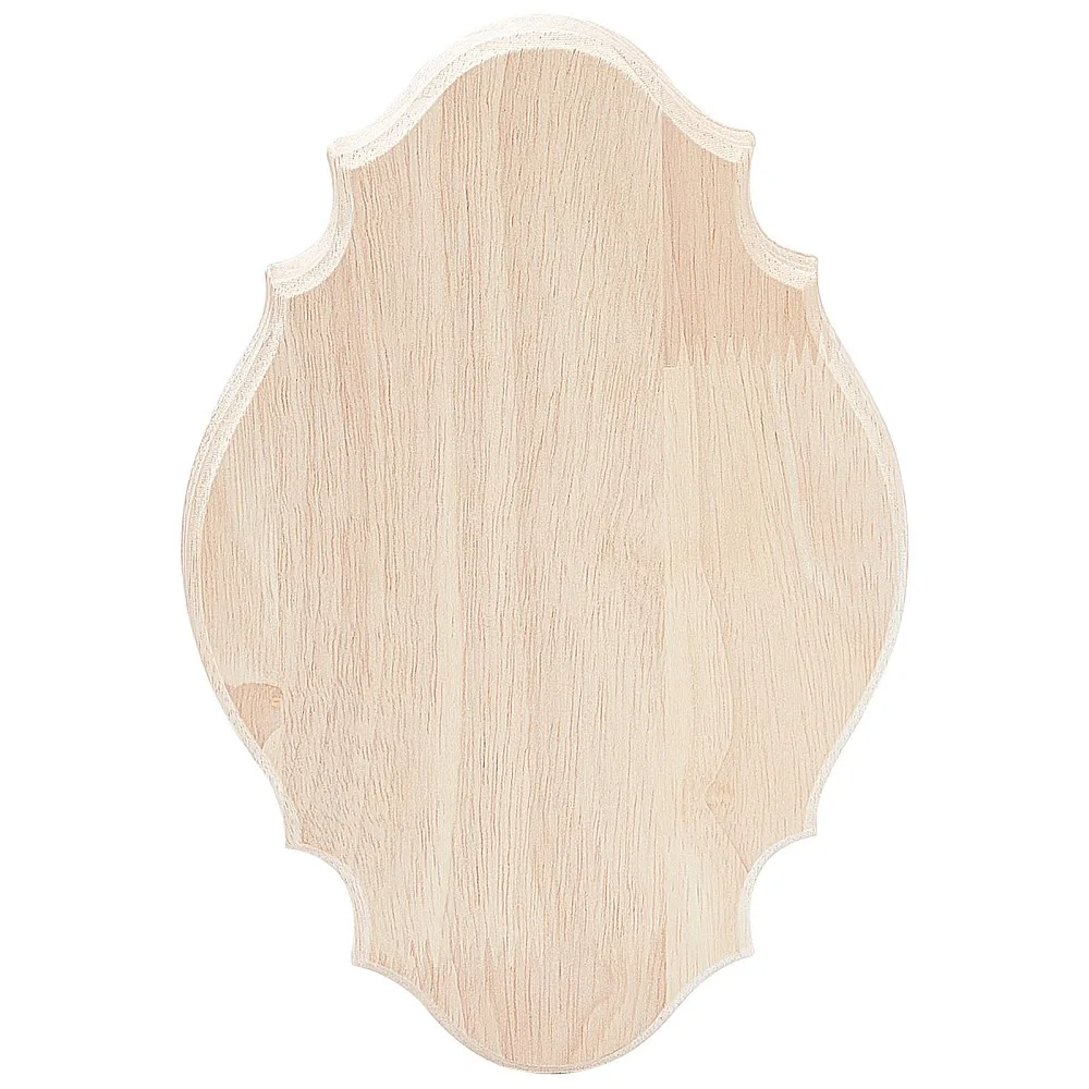1pc Undyed Wood Basement for Furniture Fixing Oval White 222x150x18mm for Handmade Gift