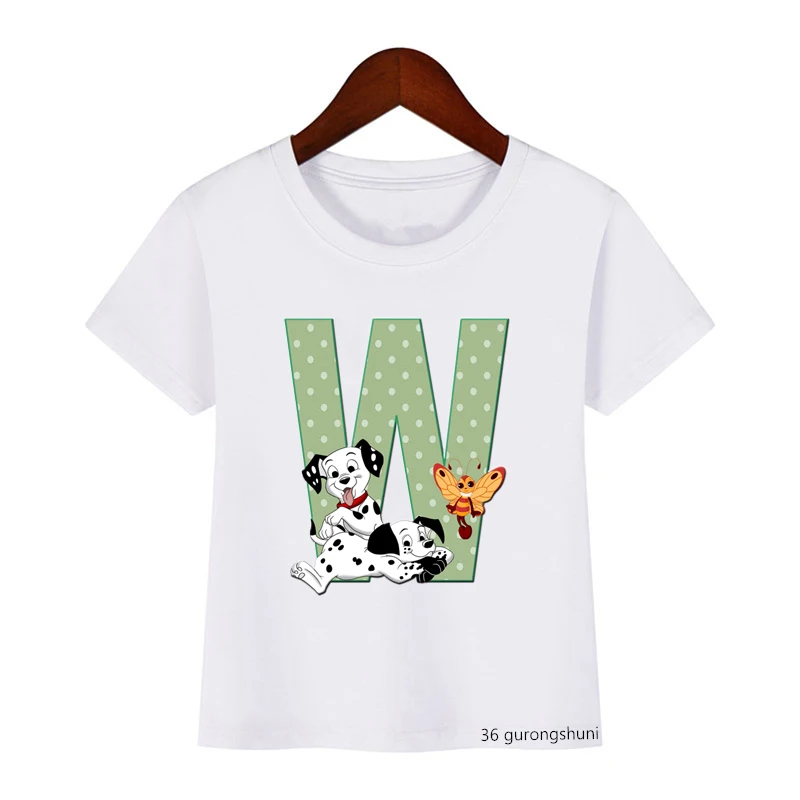 T-Shirt For Boys/Girls Letter Print Custom Name Tshirt Birthday Party Gift Clothing Fashion Children'S Clothing Tshirt Tops