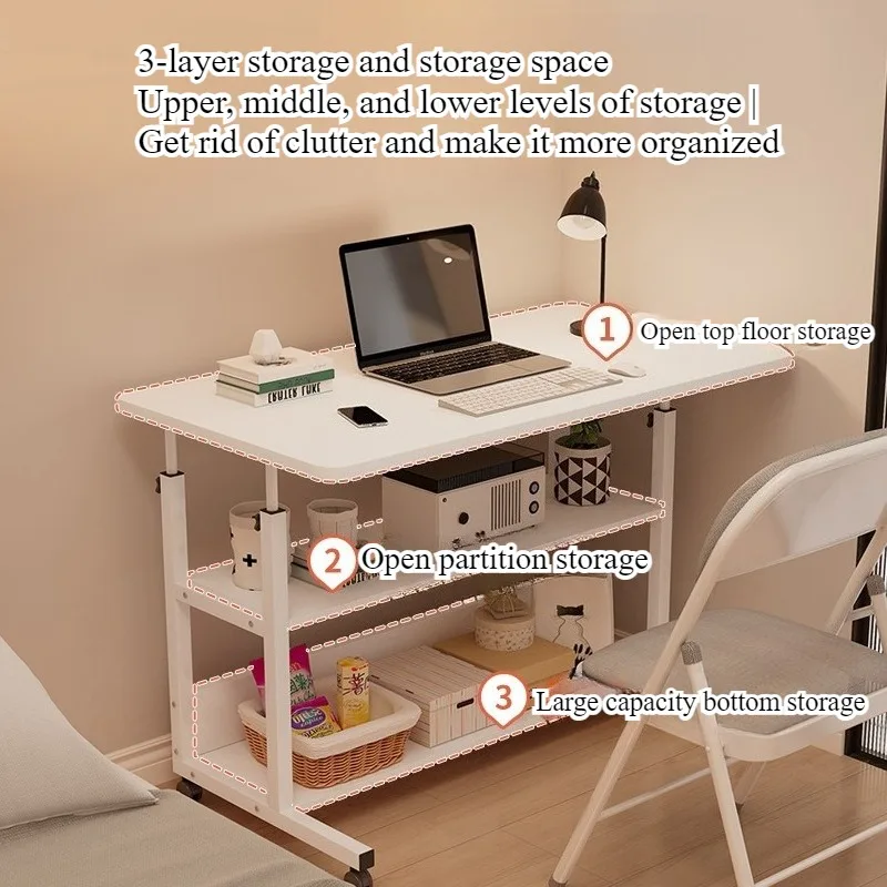 Computer desk Movable lifting bedside table Student dormitory study table Writing table Household desk Bedroom small table