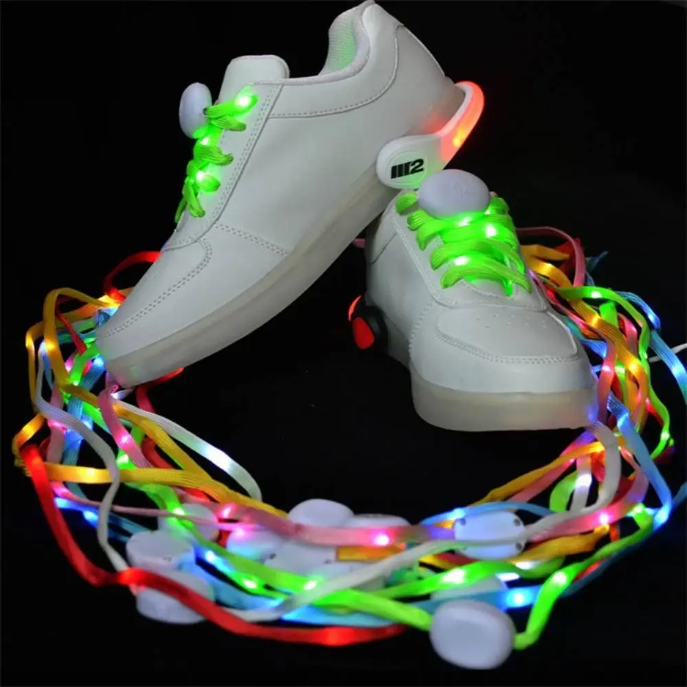 الديكور Shoestrings أحذية التزلج أربطة الحذاء مضيئة Led أربطة الحذاء أحذية رياضية الأربطة عبر تجديل حزام إكسسوارات أحذية #4