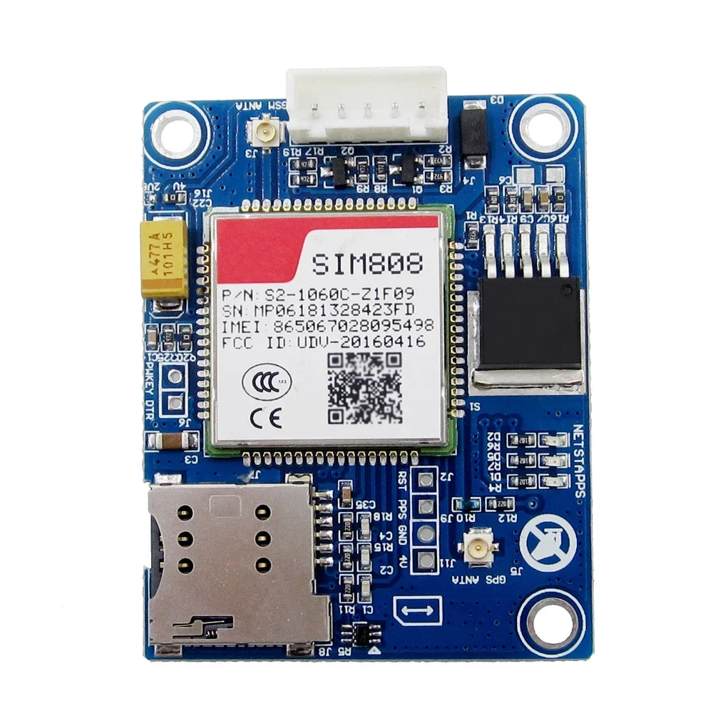 Módulo SIM808 en lugar de SIM908 GSM GPRS Placa de desarrollo GPS IPX SMA con antena GPS para Raspberry Pi