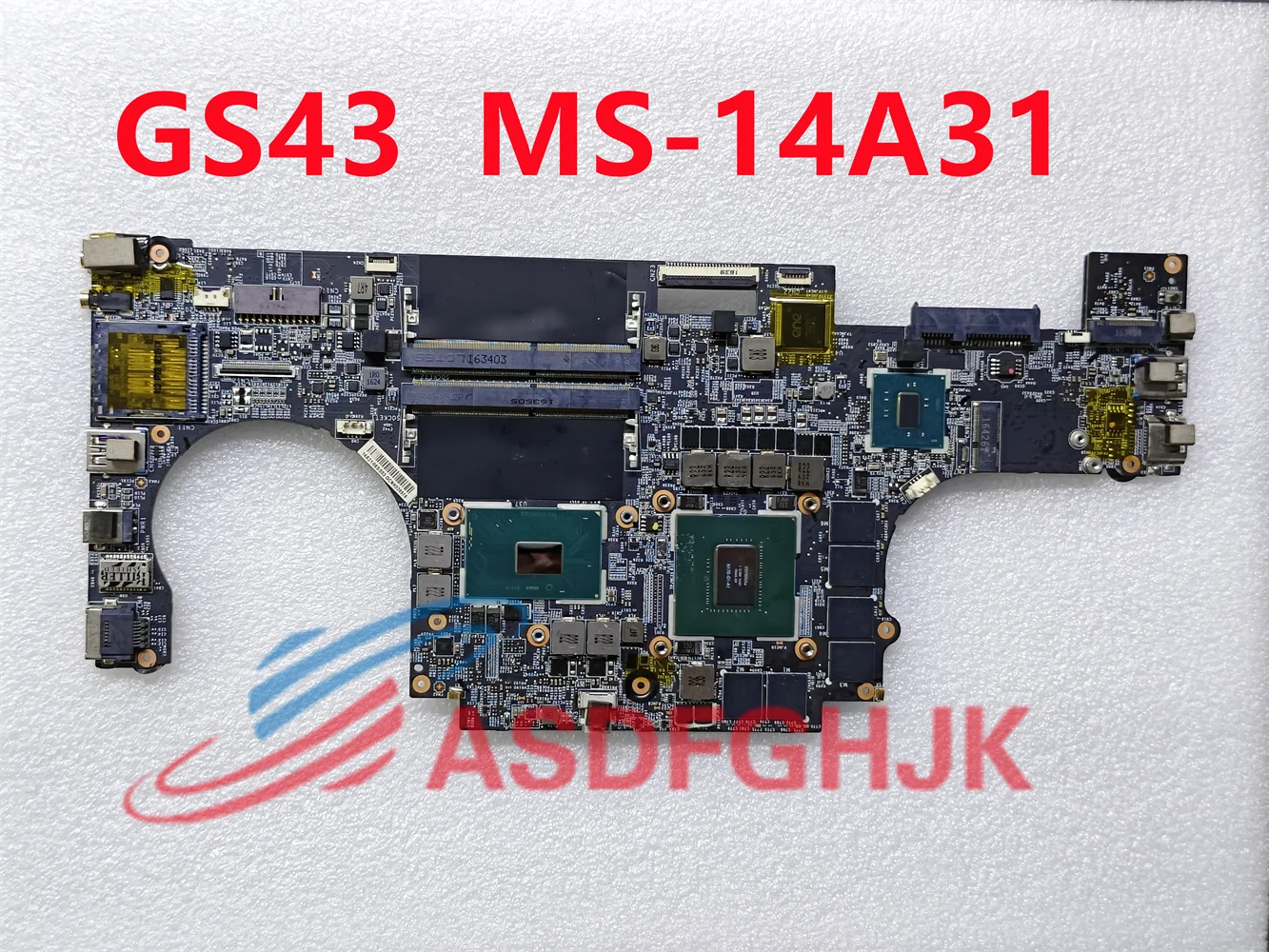 

Оригинальная материнская плата MS-14A31 для ноутбука MS-14A3 GS43, GS42, GS43VR I7-7700HQ CPU GTX1060M, тест графического процессора, ОК, отправленная