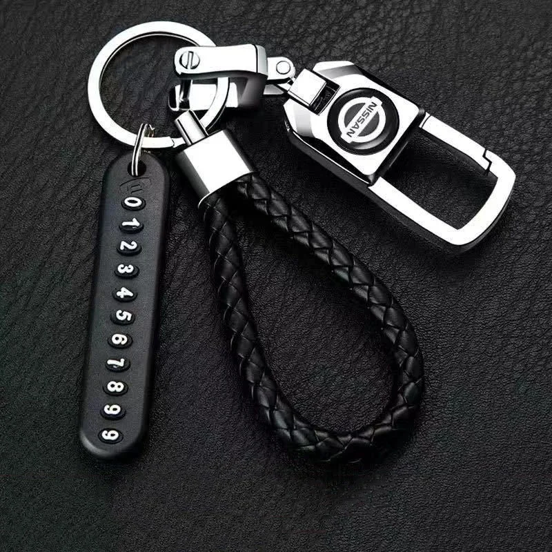 Zinc Alloy Buckle Car Key Rings Keychain Holder for Nissan Nismo Juke Sylphy Badge Qashqai J11 X Trail Almera Note Teana Patrol