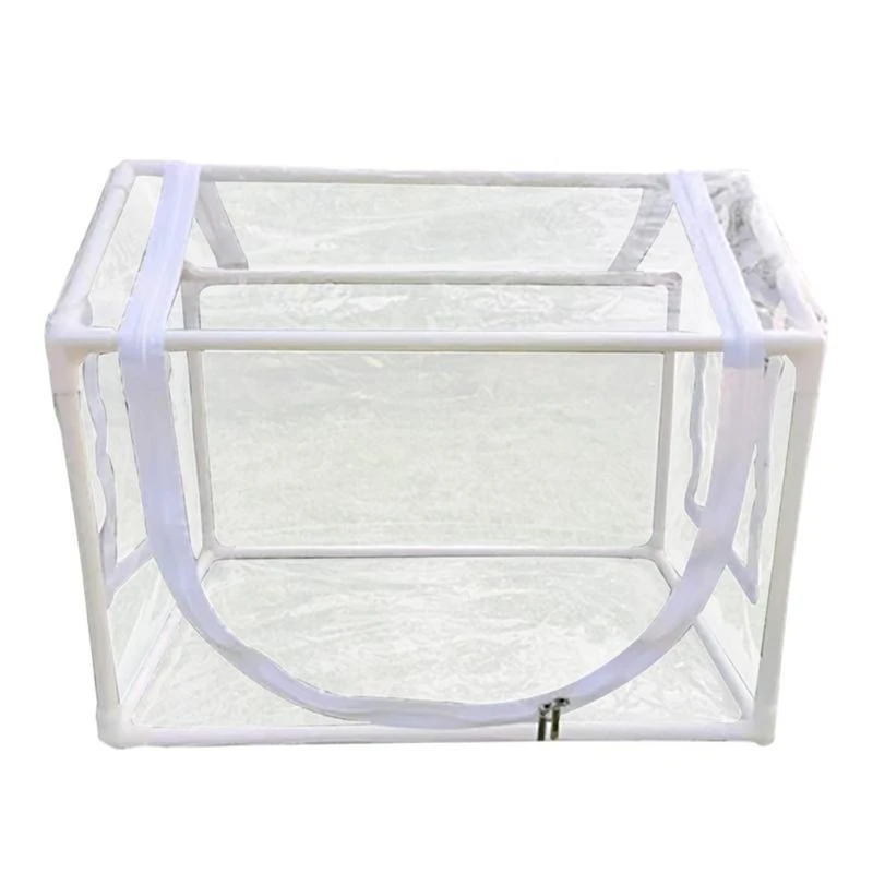 Portable Mini Greenhouse With Transparent PVC Cover, Roll-Up Front Door, And Easy Assembly For Indoor/Outdoor Gardening