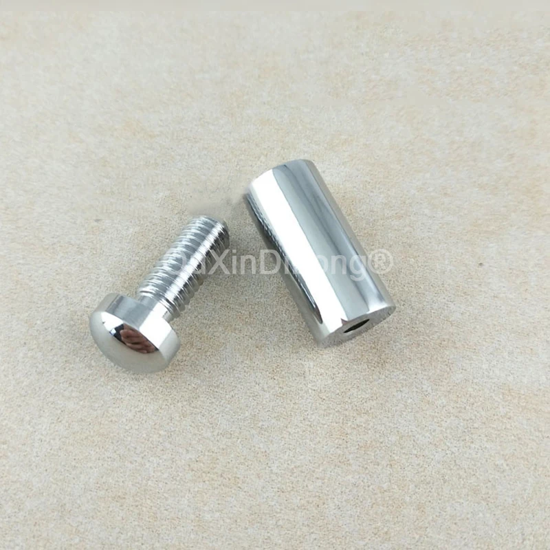 Customize 500PCS Brass Glass Fasteners Acrylic Advertisement Copper Standoffs Pin Nails Billboard Fixing Screws Hardware GF865