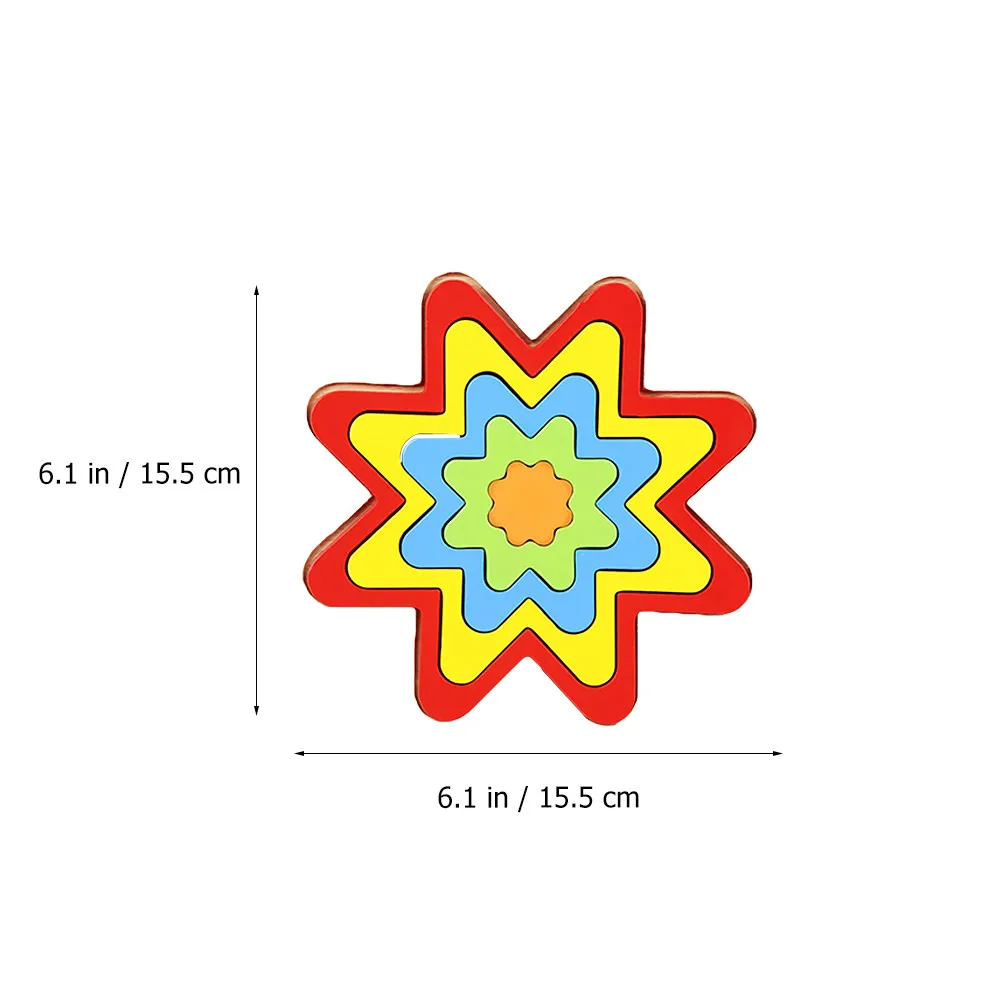 4Pcs Geometric Shape Wooden Blocks Early Educational Kids Cognitive Board Games Preschool Nursery Supplies Blocks Toy
