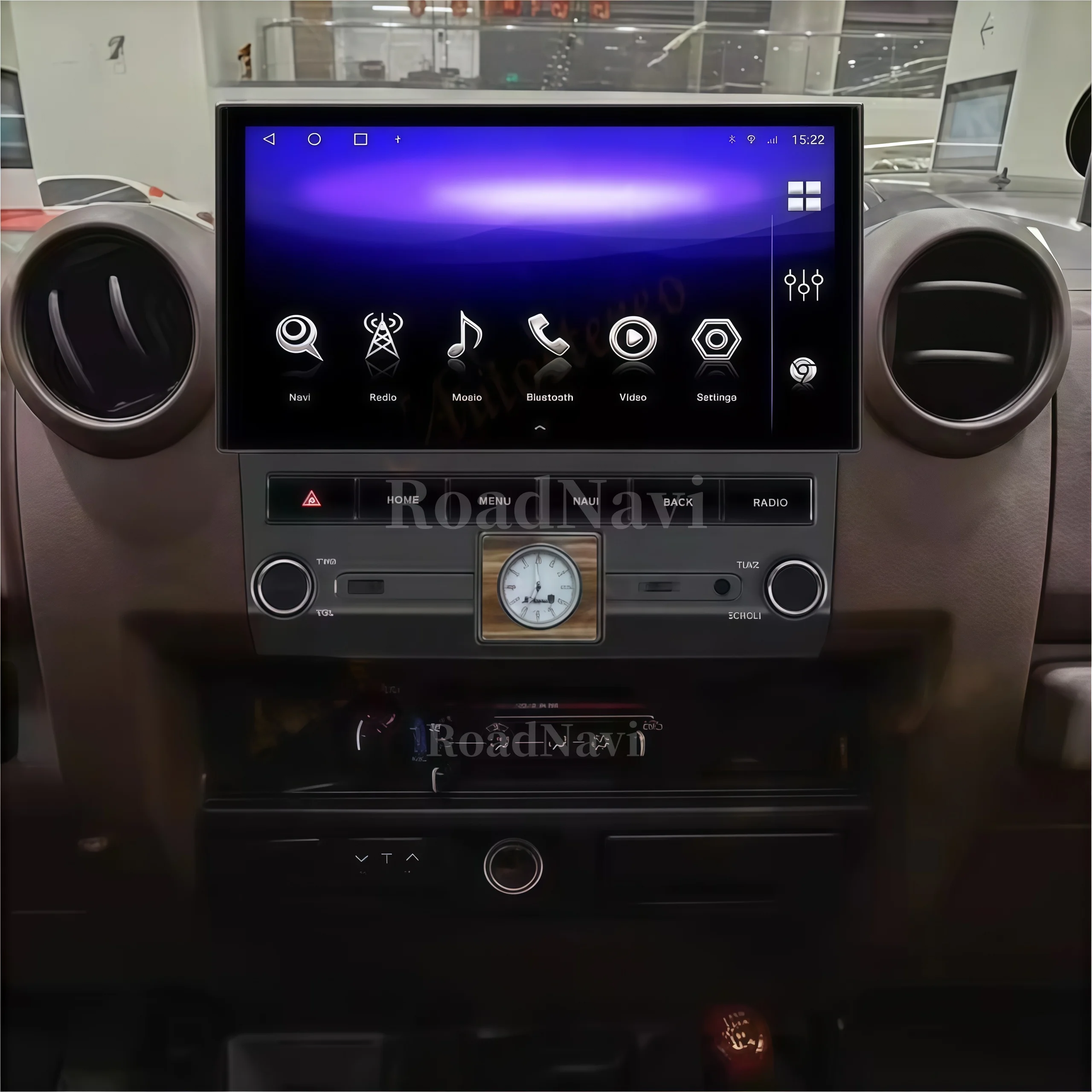 Lettore DVD per auto da 11.2 "per Toyota Land Cruiser LC76 LC70 LC75 2007-2021 Autoradio montato su cruscotto Carplay GPS