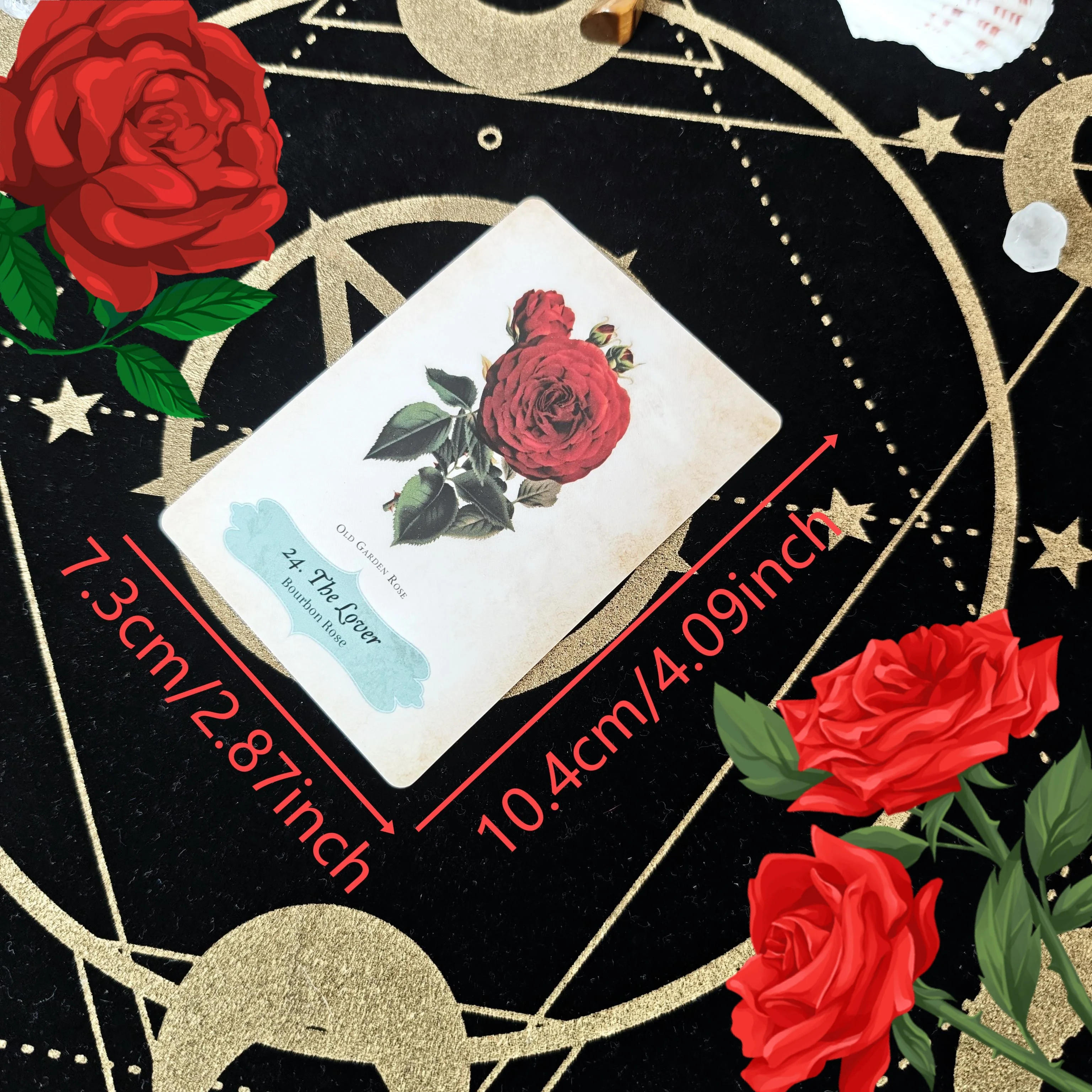44-Card Deck Oracle Of The Rose Cards Dreamy Romantic Beautiful Design Pattern For Friends Holiday Gift Board Game Child Toys