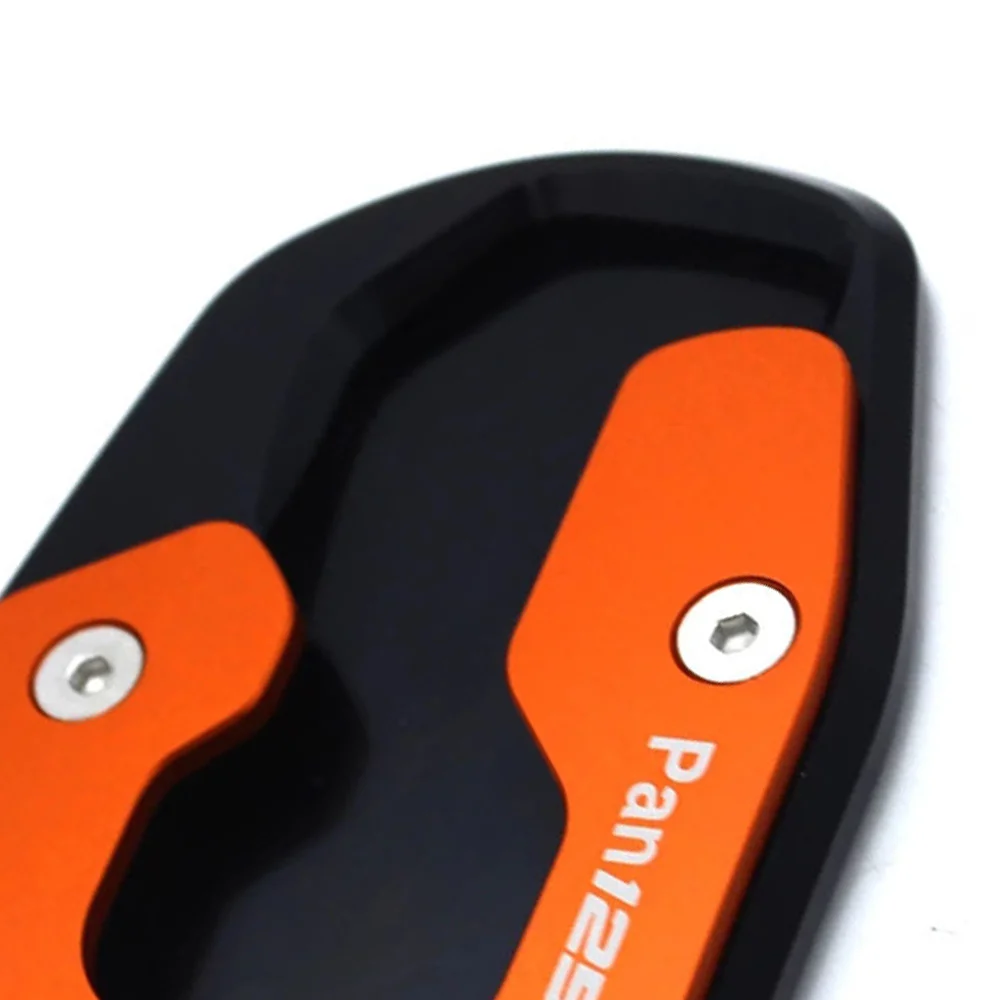 Motorfiets Kickstand Verlengplaat Voet Zijstandaard Vergrote Pad Voor Pan Amerika 1250 1250S 2021 2022 (Oranje)