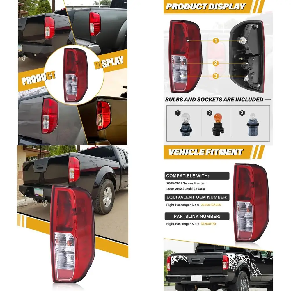 

Nissan Frontier 2005-2021 & Suzuki Equator 2009-2012 Halogen Rear Brake Light Assembly, Right Side