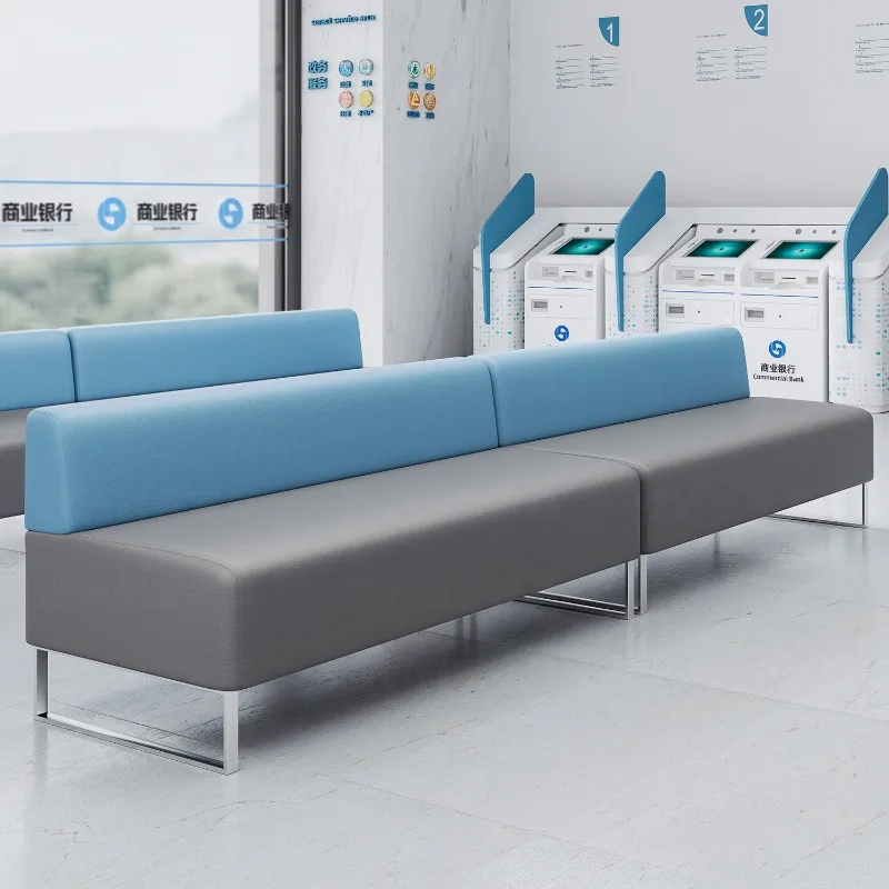 

Business Simple Office Bank Lobby Waiting Chair Meeting Guests Iron Sofa Rest Area Reception Card Seat Customized Sofa