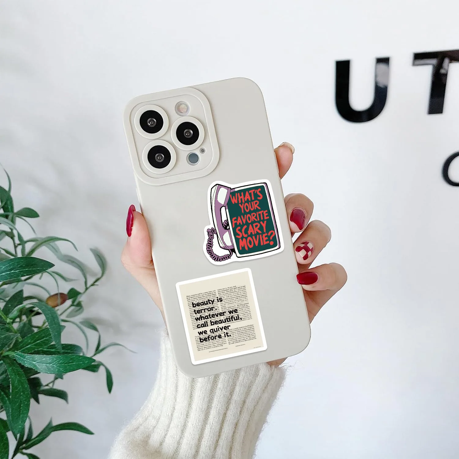 สติกเกอร์การ์ตูนหนังระทึกขวัญ 50 ชิ้น กันน้ำ สร้างสรรค์ สำหรับตกแต่งหนังสือ กราฟฟิตี้ DIY กีตาร์ แล็ปท็อป จักรยาน โทรศัพท์ สเก็ตบอร์ด