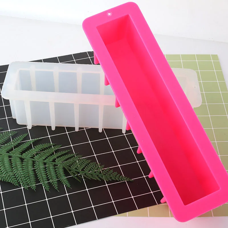 1400ML Silicone Soap Mold Easy Removal Rectangle Silicone Loaf Mold Silicone Loaf Mold for Handmade Soap Making Tool
