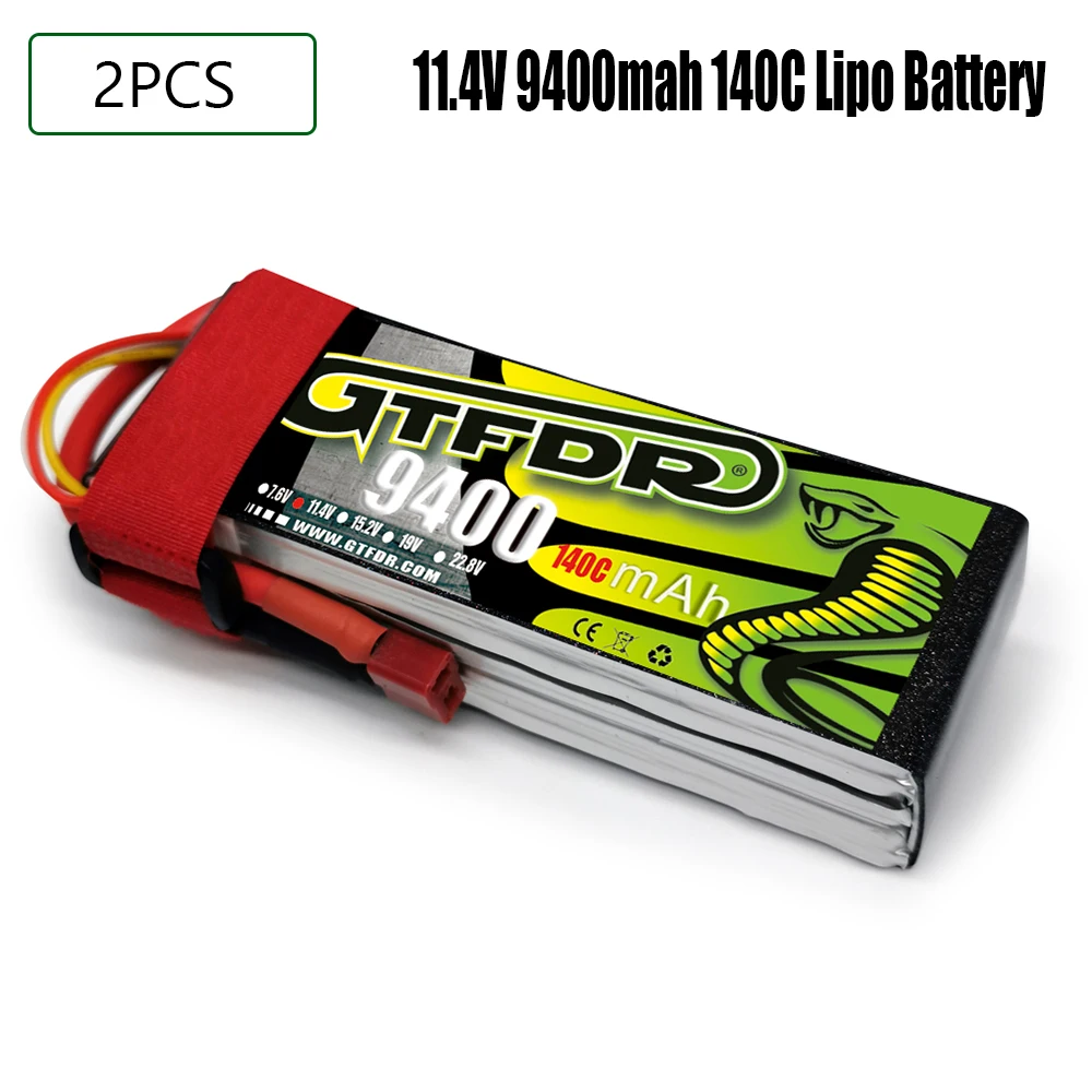 GTFDR 3S 11,1 V batería LIPO 7200MAH 8200MAH 9400MAH 10000MAH 120C 140C para coche RC 1/10 1/8 Buggy truggy RC coche camión UAV RACING
