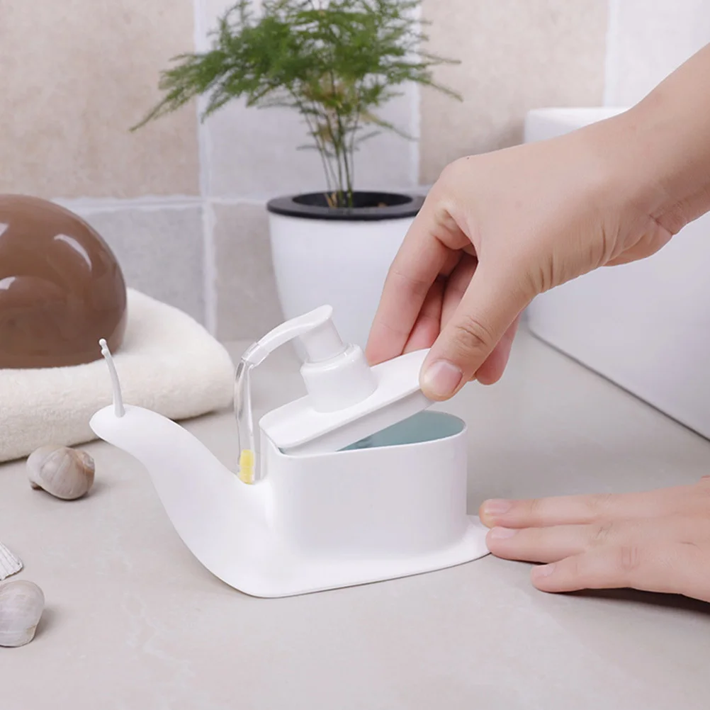 

Press Type Shampoo Bottle Snail Shape Liquid Soap Dispenser Refillable Plastic for Body Wash Bathroom Kitchen Liquid