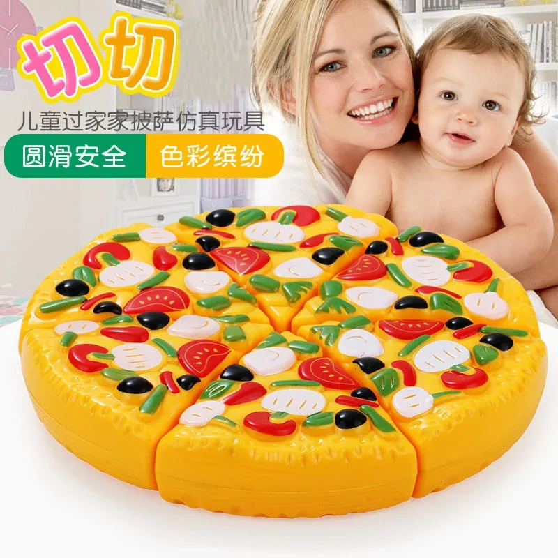 Kinderspielzeug Familiensimulation Obst und Gemüse können Pizza geschnitten werden Kindergarten geschnittenes Obstspielzeug Kirschspielzeug