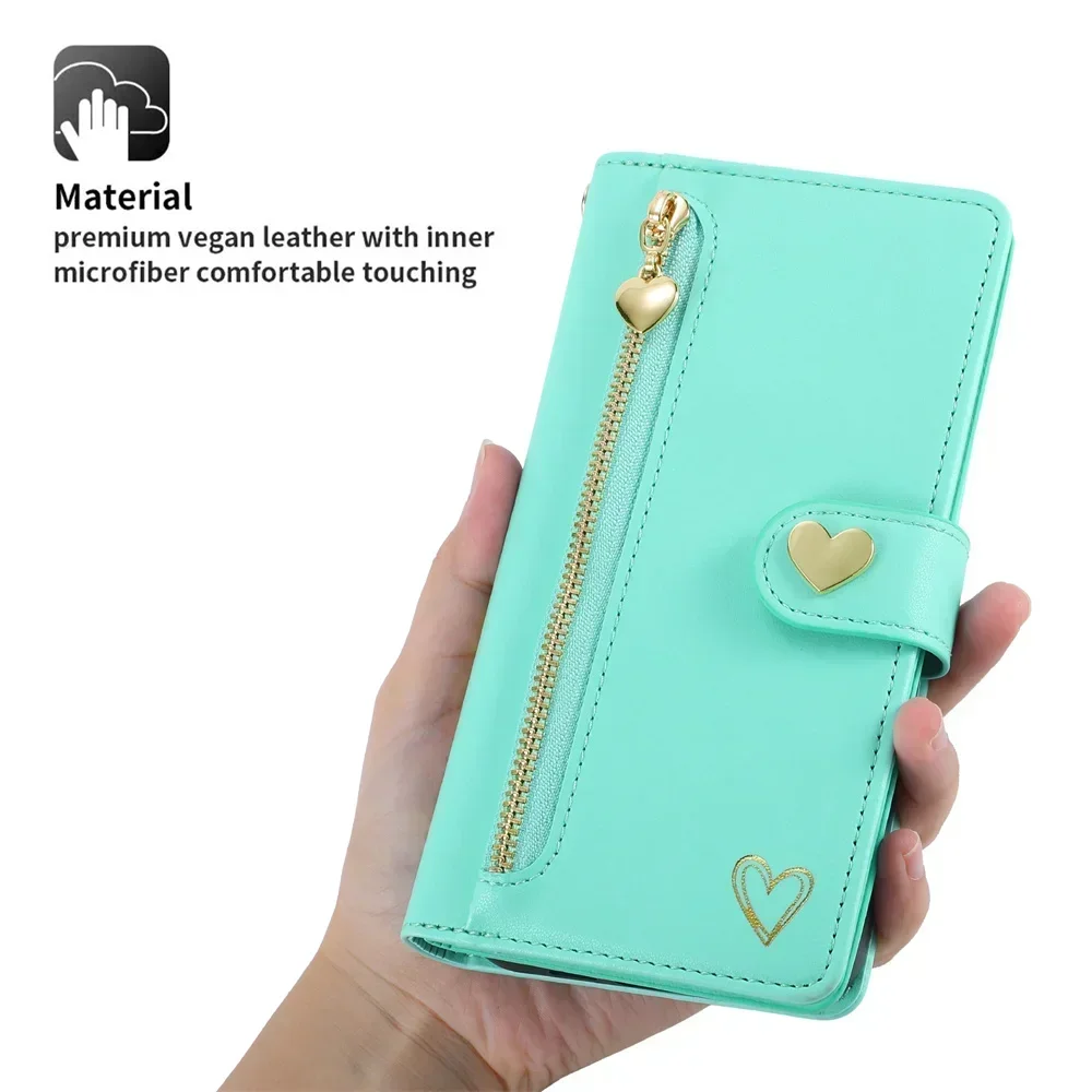 For Xiaomi 13T Pro 5G Flip Case Lanyard Zipper Wallet Leather Book Funda For Xiaomi 14 Ultra Luxury Cover Mi 13 T 14 Pro Shell