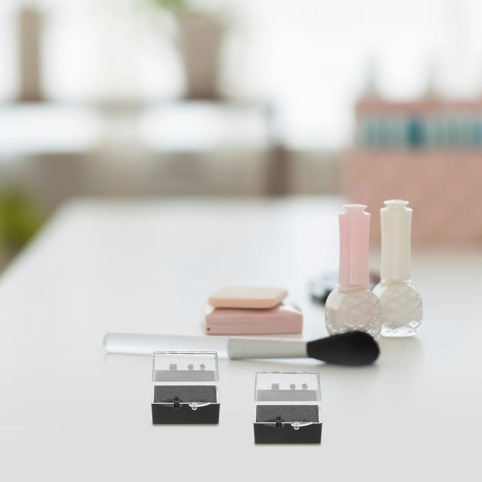 

10 Pcs Transparent Display Box Case Acrylic Badge Showcase Storage Chest Pin Brooch Holder Black Sponge for Jewelry Collectibles