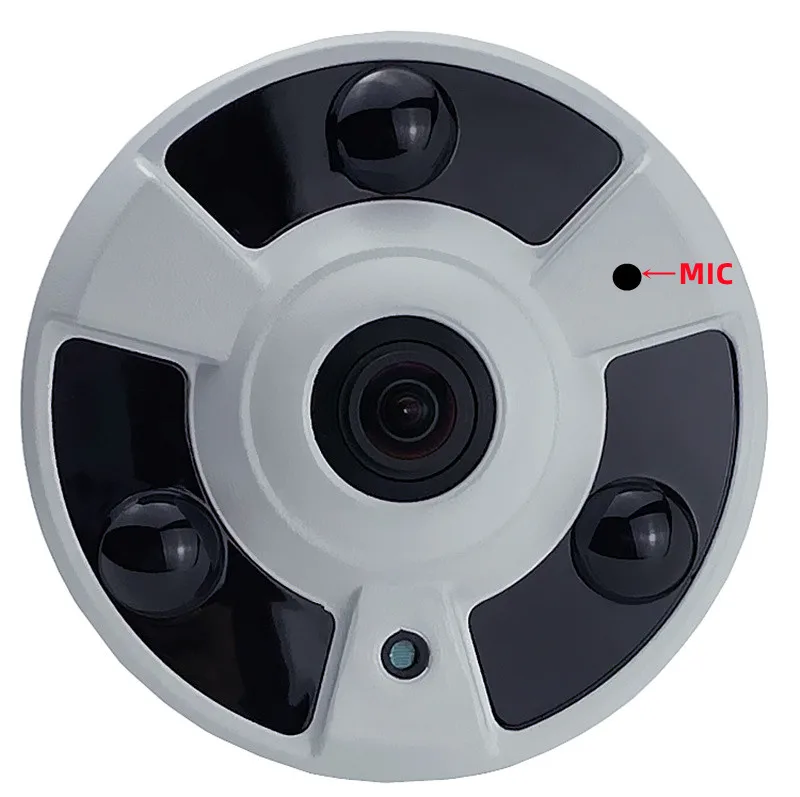 Panorama FishEye 5/4/3MP IP Metal Ceiling Dome Camera Shell 1.7mm XMEYE ICsee IRC Infrared NightVision P2P Radiator Indoor