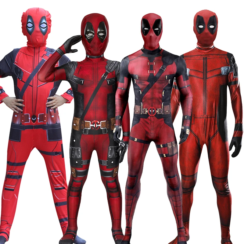 

VELO Deadpool body kostiumy dla dzieci dorośli elastyczny kombinezon drukowanie 3D Comic Con Halloween urodziny kostiumy Cosplay