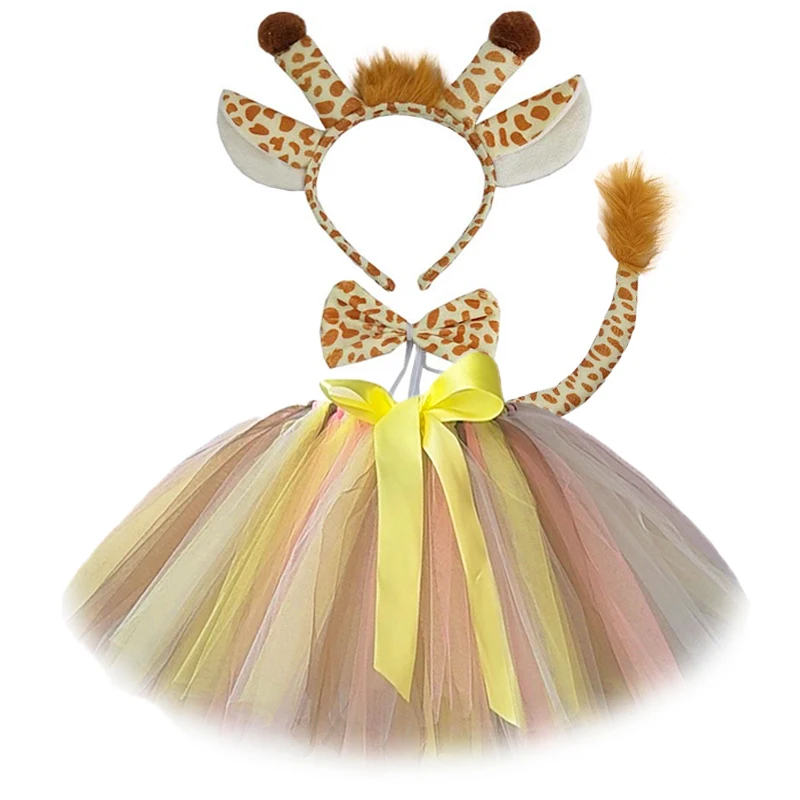 Saias macias de tule para bebês meninas, cervos animais, saia tutu para o Natal Halloween traje infantil, roupa cosplay para festa na selva infantil