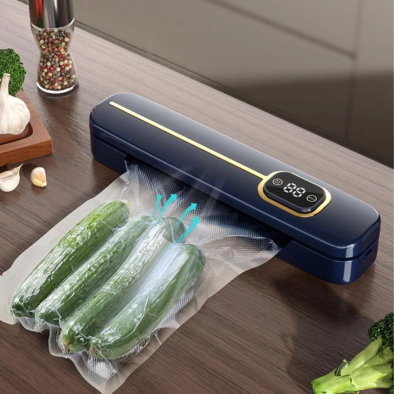 Household Vacuum Sealing Machine Kitchen Food Compression Vacuum Machine Fully Automatic Durable B EU Plug