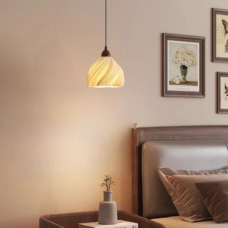 

Walnut French Retro Skirt Flower Reading Bedhead Pendant Light Bedroom Medieval Decorative Art Room Wall Light