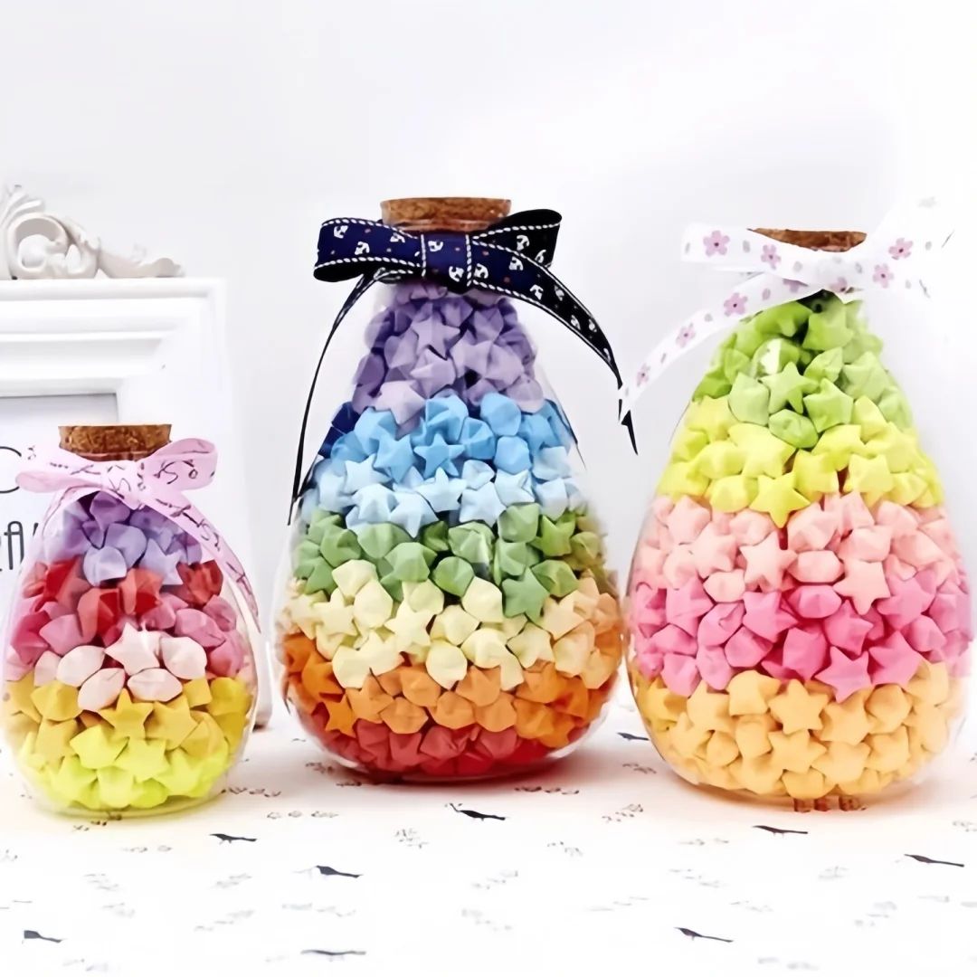 27 Farben 540 Blatt Kombinationsset Doppelseitige Bunte Glückssterne Origami-Streifen DIY Handwerk Kreativität Feiertagsgeschenk – Detail 11