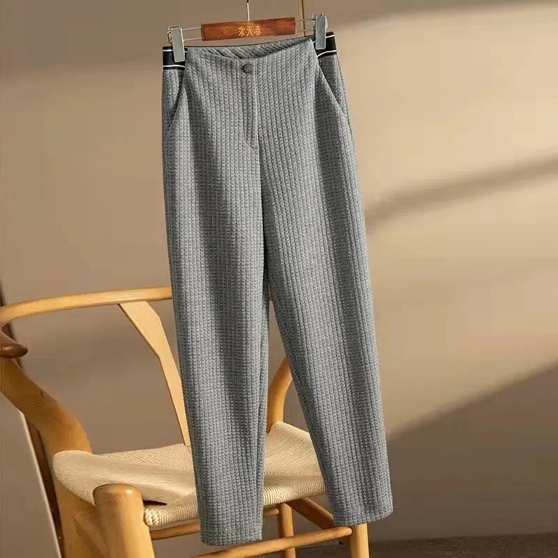 High Waist Casual Harlan Pants Spring And Autumn Leisure Woman Pants Trousers High End Elegant Women's Clothing 2023 New