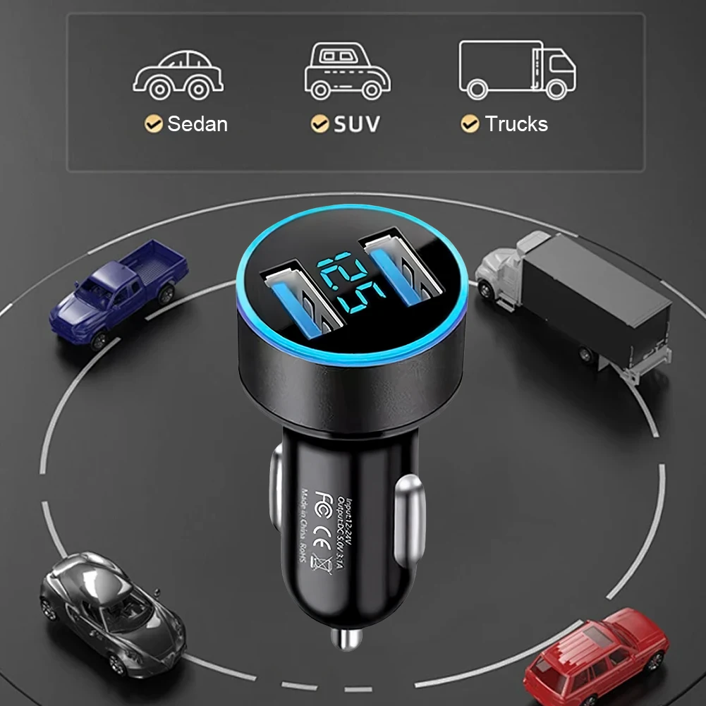 36 واط ولاعة السجائر المقبس الفاصل سيارة محول الشحن السريع المزدوج USB PD QC3.0 شاحن سيارة محول آيفون سامسونج Xiaomi