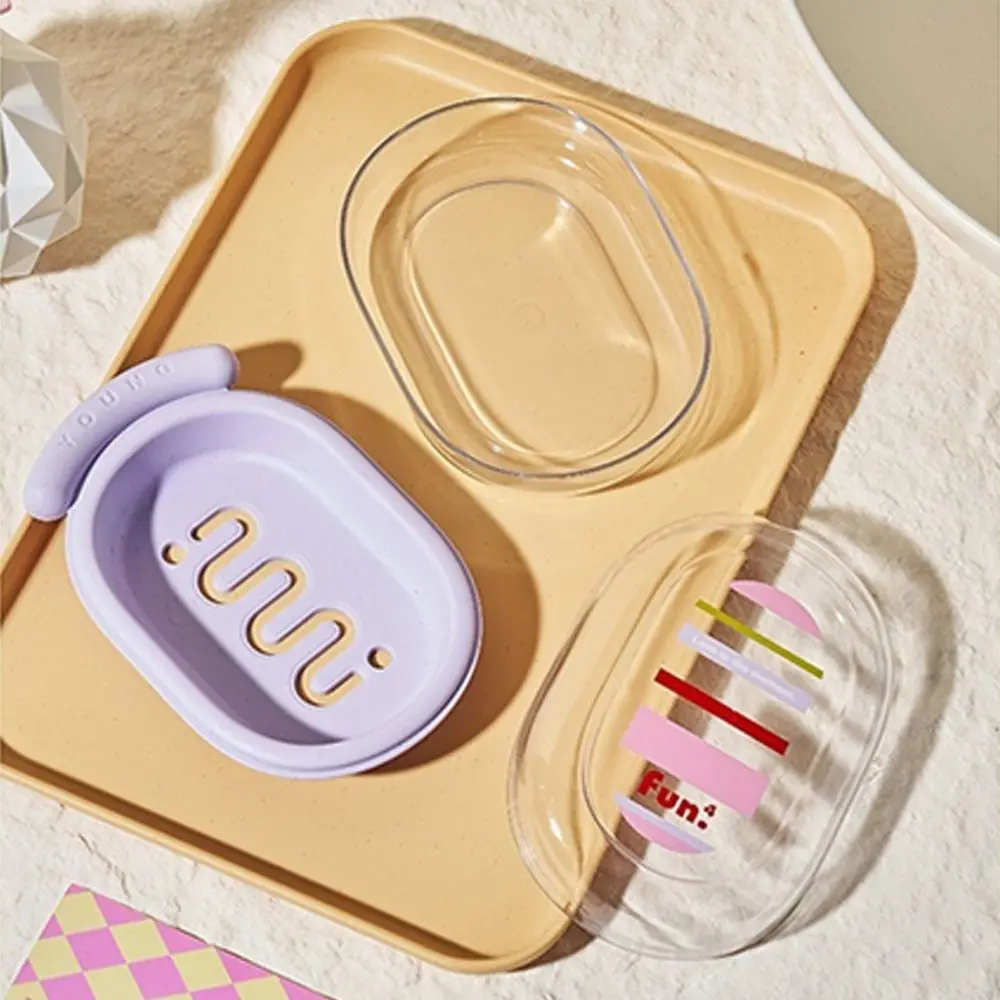 

Портативная коробка для мыла с дофамином, водонепроницаемый прозрачный держатель для мыла с крышкой, двухслойный дренажный контейнер для мыла для дома и путешествий