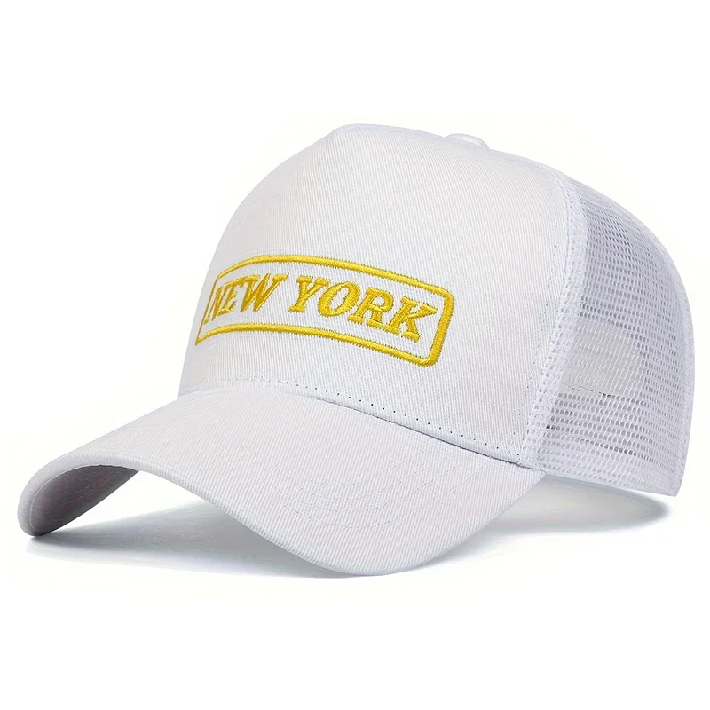 للجنسين نيويورك التطريز قبعات البيسبول صافي الربيع والصيف في الهواء الطلق قابل للتعديل قبعات عادية واقية من الشمس قبعة قبعة رياضية