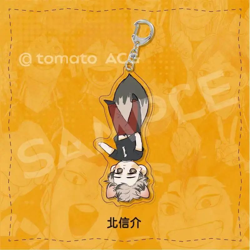 Haikyū!! Acg Peripherals Keychains Shinsuke Kita BIG TAIL Acrylic Key Ring Anime Cosplay Plate Collectible Miya Atsumu Cute Toys
