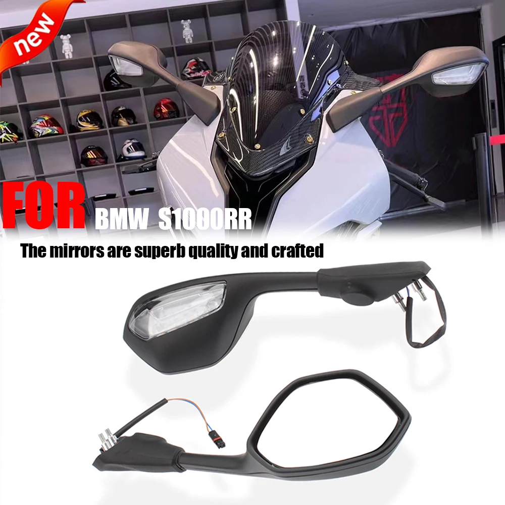 

2022 New 1 Pack Motorcycle Rearview Mirror LED Turn Signal Light For BMW S1000RR 2019 2020 s1000rr 2021-2022 Rearview Mirror