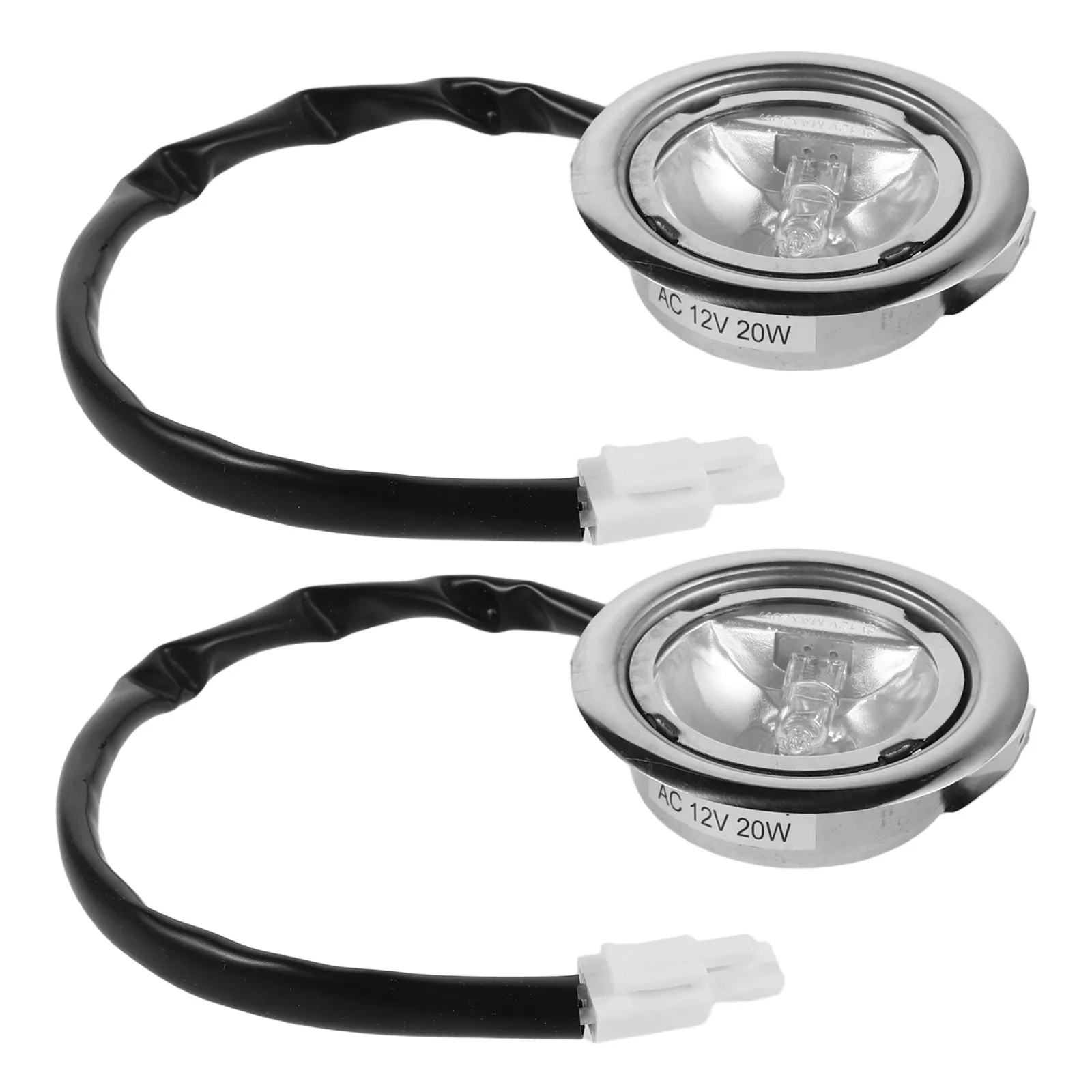 2Pcs LED Recessed Downlight Stainless Steel Trim Ac 12V Kitchen Hood Light Replacement Stove Hood Lamp Under-Hood Light