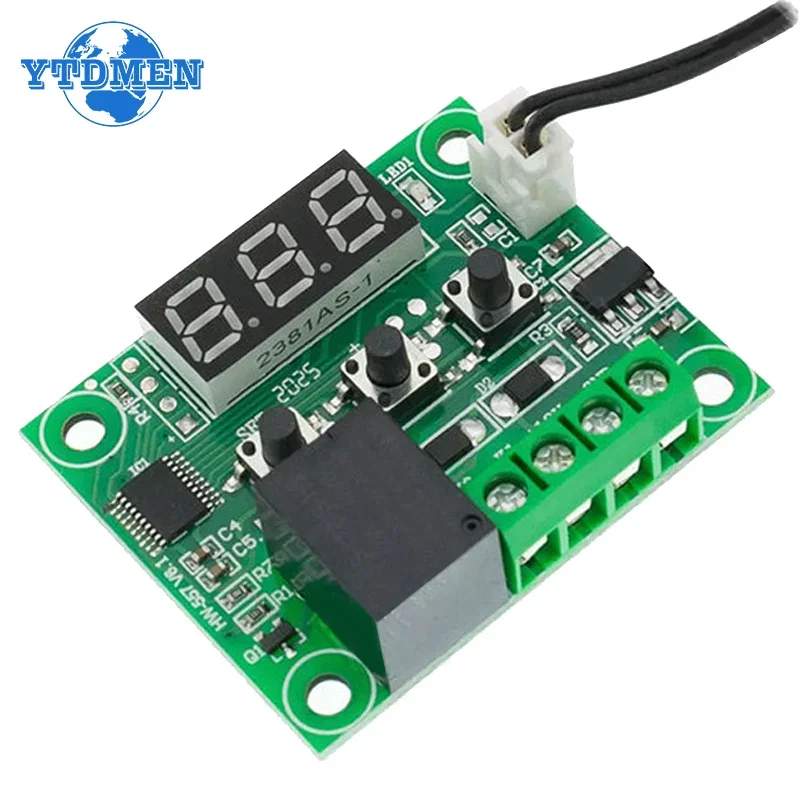 1PCS Digital Temperature Controller W1209 DC 12V Thermometer with Waterproof Probe LED Temperature Module Electronic Thermostat