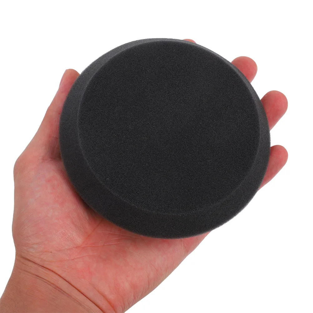 

4pcs Waxed Sponge Cotton Black Beveled Edge Car Polishing Pad Waxing Durable Versatile Effortless Application Portable Design